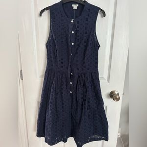 J.Crew Factory NWT Navy Blue Eyelet dress